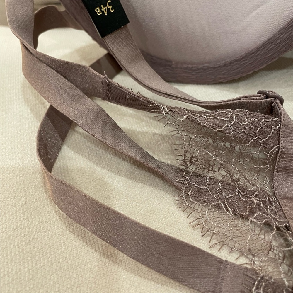 ❤️ BEAUTIFUL BRAND NEW NVR WORN LIGHT MAUVE/GRAY LACY & SEXY VS SET! - Picture 10 of 15